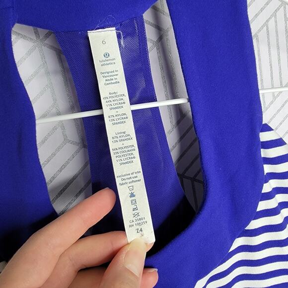 Lululemon Blue Sz 6 Workout Scoop Tank - Picture 8 of 8